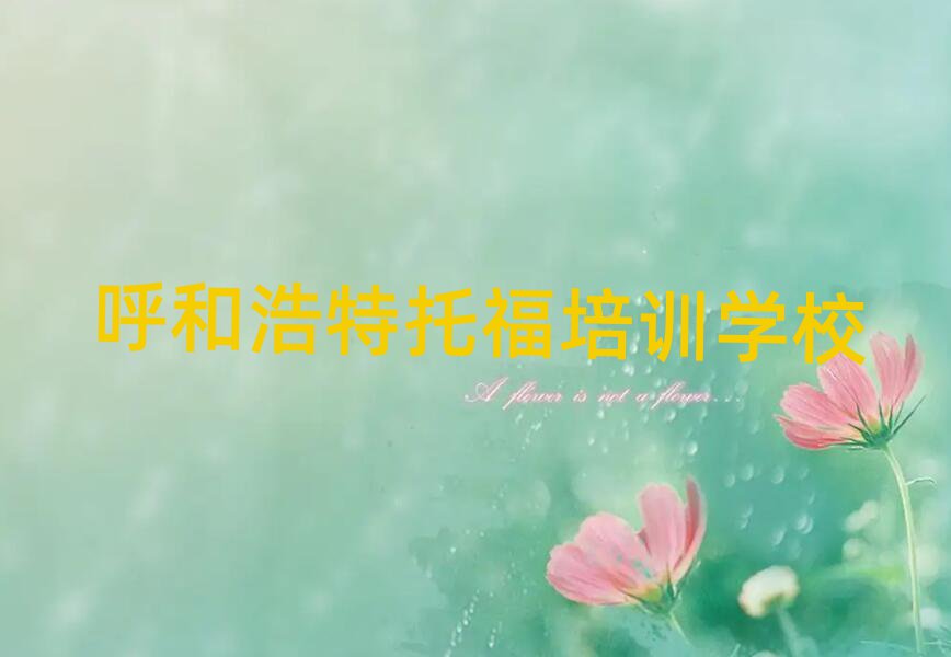 呼和浩特比較好的托福培訓(xùn)班排名更新