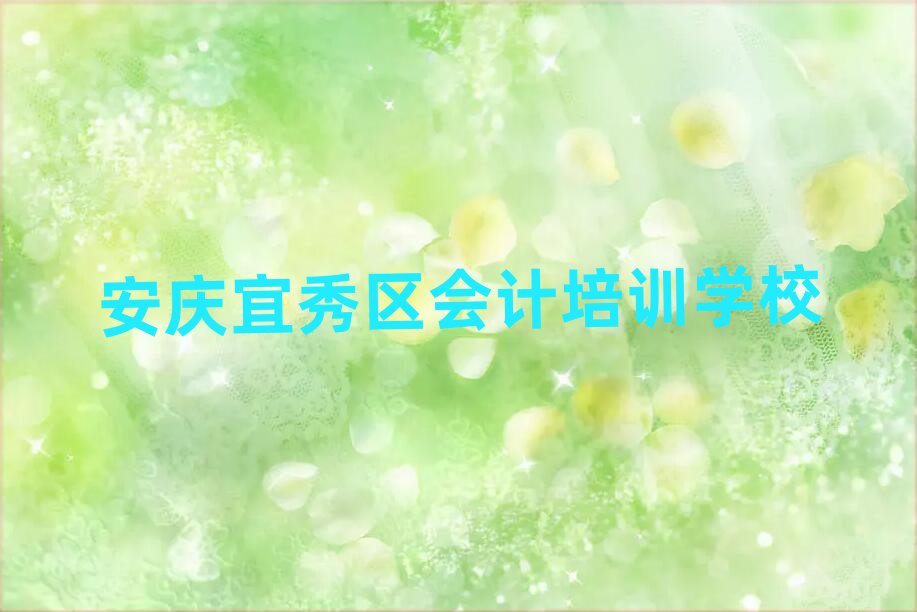 安慶宜秀區去哪學會計排名口碑好的