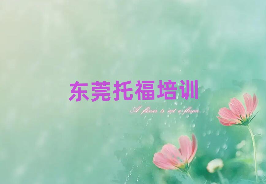 東莞在哪里可以學(xué)托福